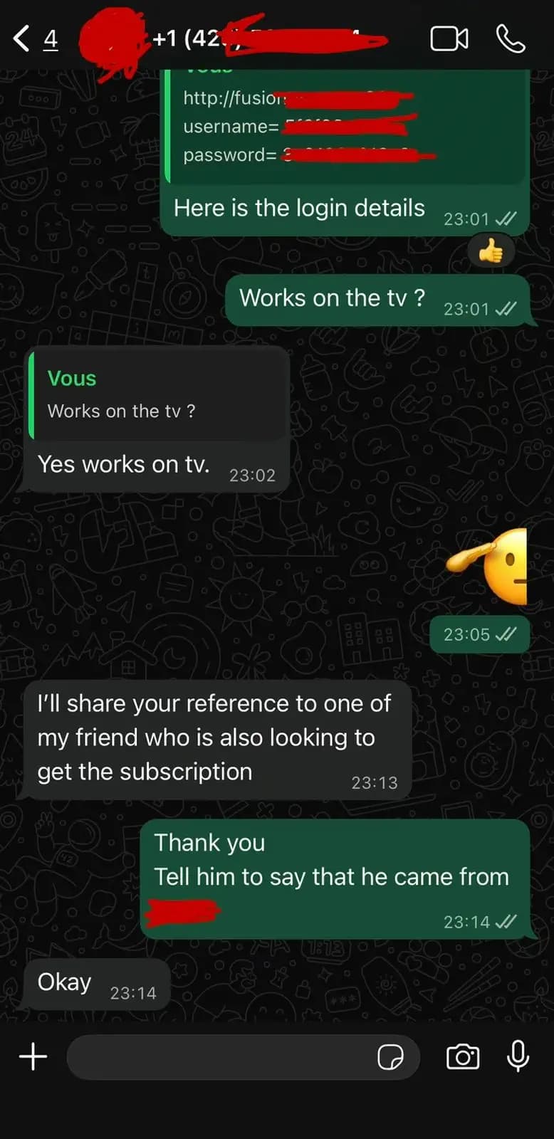 Watchzio customer review screenshot 6 — verified WhatsApp feedback
