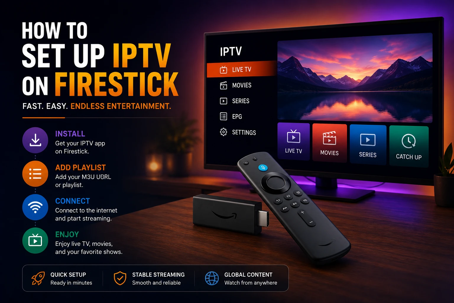 Install Downloader app on Firestick for IPTV